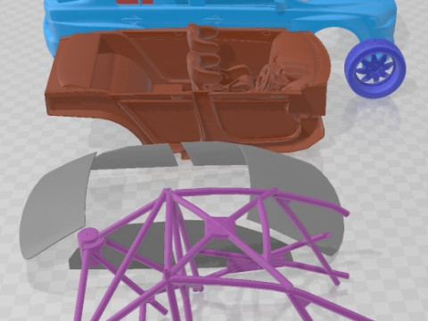 Mitsubishi Lancer Evolution X Rally Printable Car 3D Print Model