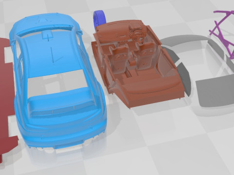 Mitsubishi Lancer Evolution X Rally Printable Car 3D Print Model