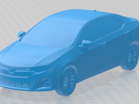 Toyota Corolla S 2014 USA Printable Car 3D Print Model