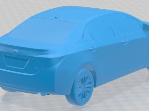 Toyota Corolla S 2014 USA Printable Car 3D-printmodel