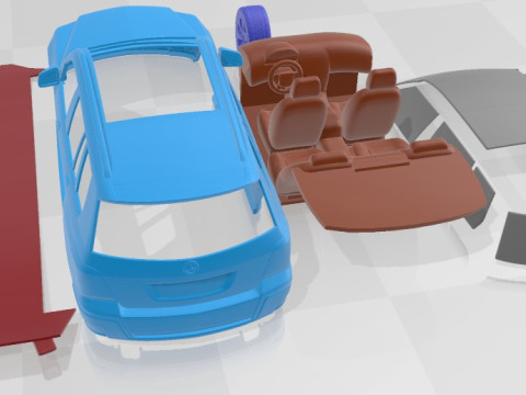 Mercedes Benz GLK 2009 Printable Car 3D Print Model