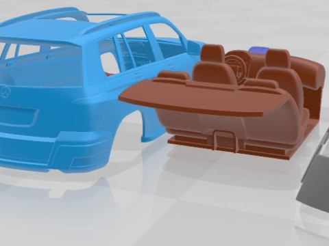 Mercedes Benz GLK 2009 Printable Car 3D Print Model