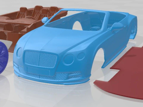 Bentley Continental GT Speed Cabrio 2015 Printable Car 3D Print Model