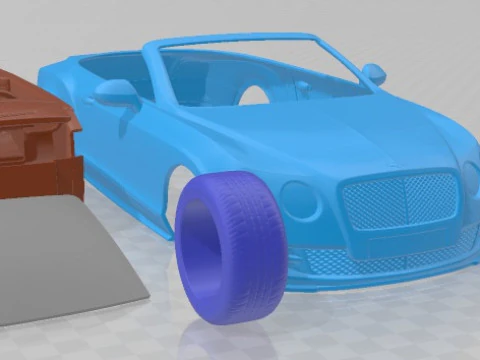 Bentley Continental GT Speed Cabrio 2015 Printable Car 3D Print Model