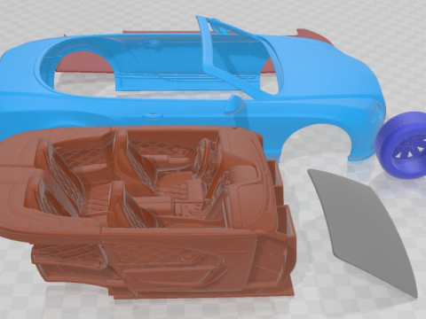 Bentley Continental GT Speed Cabrio 2015 Printable Car 3Dプリントモデル