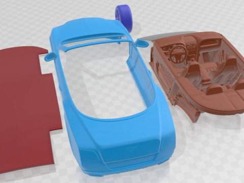 Bentley Continental GT Speed Cabrio 2015 Printable Car 3Dプリントモデル