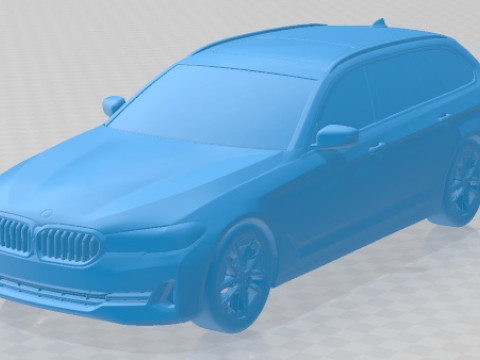 5 Series Touring G31 2021 Printable Car 3D-printmodel