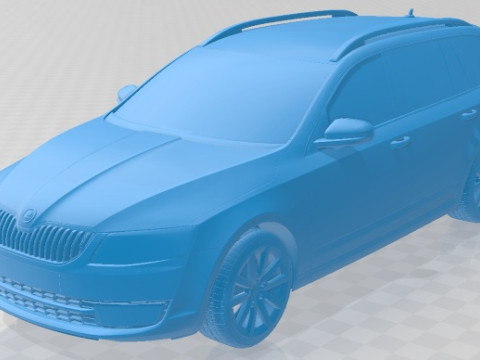 Skoda Octavia 2013 Combi Printable Car 3D प्रिंट मॉडल