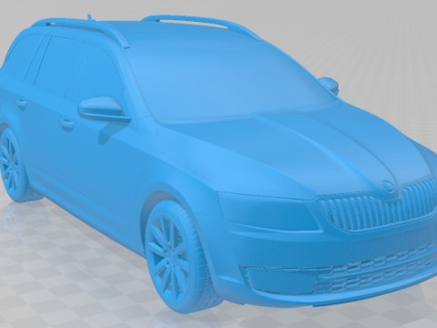 Skoda Octavia 2013 Combi Printable Car 3D Print Model