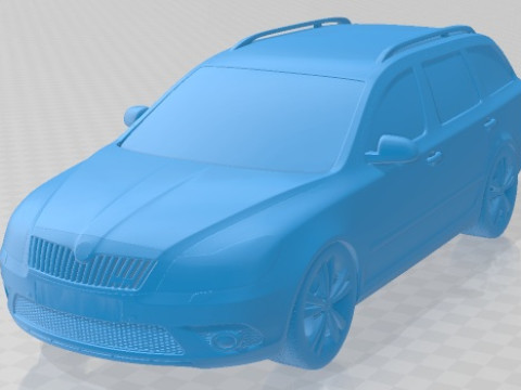 Skoda Octavia RS Combi 2010 Printable Car 3D प्रिंट मॉडल