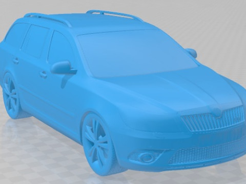 Skoda Octavia RS Combi 2010 Printable Car Modèles 3D en vedette