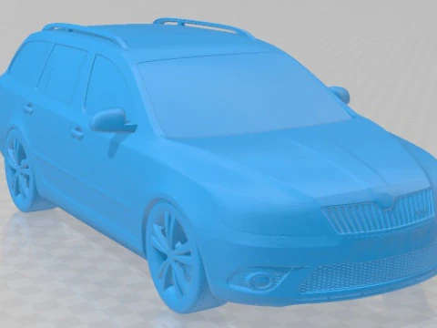 Skoda Octavia RS Combi 2010 Printable Car 3D Print Model