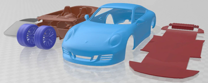 Porsche 911 Carrera GTS Coupe 2015 Printable Car 3D Print Model .c4d .max .obj .3ds .fbx .stl .blend 