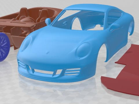 Porsche 911 Carrera GTS Coupe 2015 Printable Car 3D Print Model