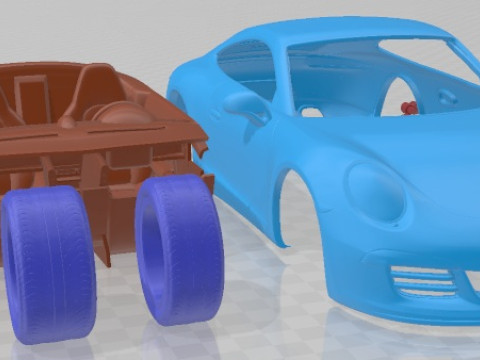 Porsche 911 Carrera GTS Coupe 2015 Printable Car 3D Baskı Modeli