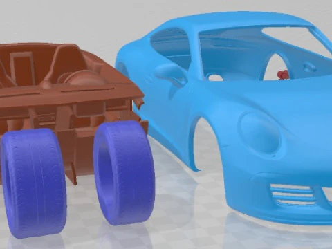 Porsche 911 Carrera GTS Coupe 2015 Printable Car 3D Print Model