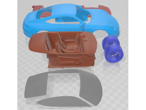 Porsche 911 Carrera GTS Coupe 2015 Printable Car 3D Baskı Modeli