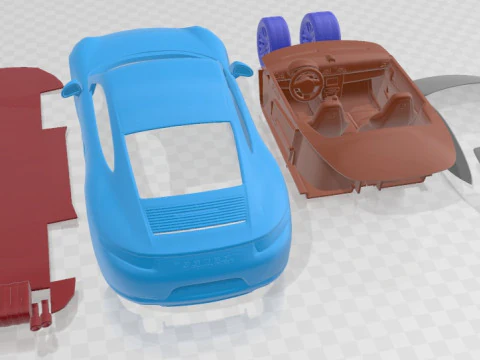 Porsche 911 Carrera GTS Coupe 2015 Printable Car 3D Print Model