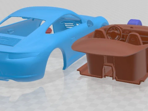 Porsche 911 Carrera GTS Coupe 2015 Printable Car 3D Print Model