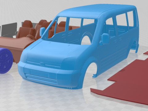 Tourneo Connect 2005 Printable Car 3D Print Model