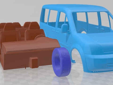 Tourneo Connect 2005 Printable Car Modelo de Impressão 3D