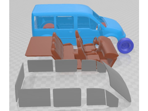 Tourneo Connect 2005 Printable Car Modelo de Impressão 3D