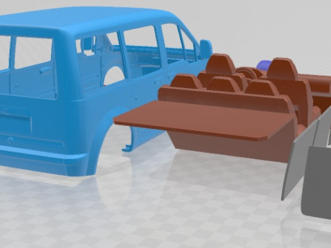 Tourneo Connect 2005 Printable Car Modelo de Impressão 3D
