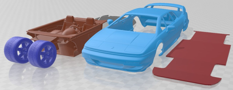 Lotus Esprit V8 2002 Printable Car Modèles 3D en vedette .c4d .max .obj .3ds .fbx .stl .blend 