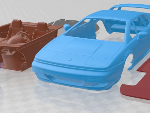 Lotus Esprit V8 2002 Yazdırılabilir Araba 3D Baskı Modeli