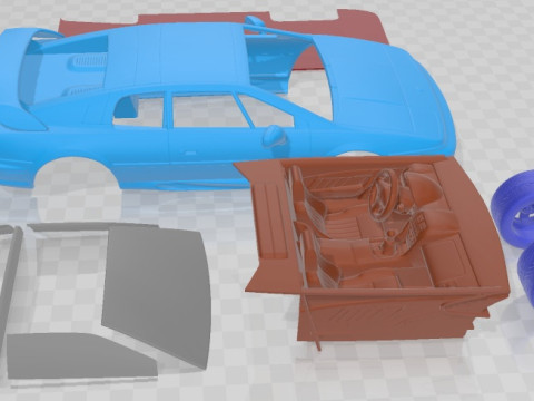 Lotus Esprit V8 2002 Printable Car Modèles 3D en vedette