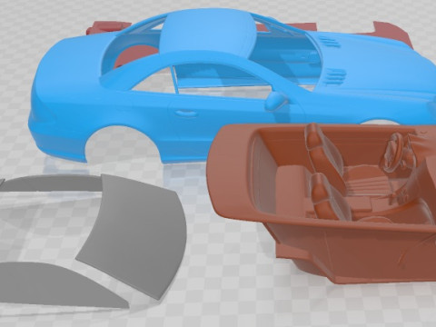 Mercedes Benz SL 2003 Printable Car Modello di stampa 3D