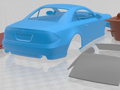 Mercedes Benz SL 2003 Printable Car Modello di stampa 3D