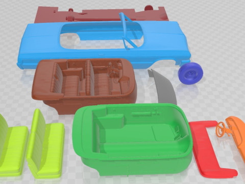 Chevrolet Impala Convertible 1964 Printable Car 3D Baskı Modeli