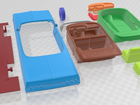 Chevrolet Impala Convertible 1964 Printable Car 3D Baskı Modeli