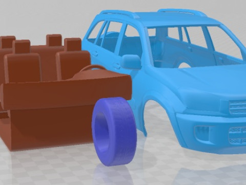 Toyota RAV4 5 Door 2001 Printable Car Modelo de impresión 3D
