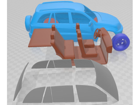 Toyota RAV4 5 Door 2001 Printable Car Modelo de impresión 3D