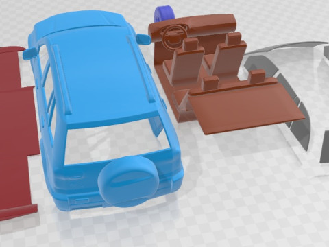 Toyota RAV4 5 Door 2001 Printable Car Modelo de impresión 3D