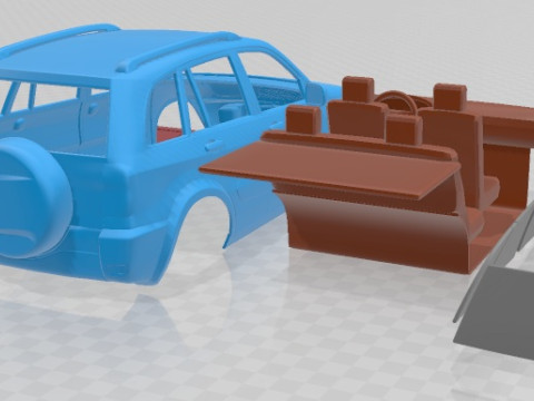 Toyota RAV4 5 Door 2001 Printable Car Modelo de impresión 3D