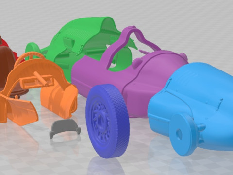 Auto Union Type D 1938 Race Car Printable 3D-Druckmodell
