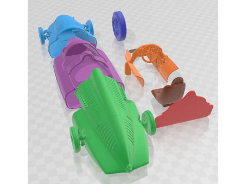 Auto Union Type D 1938 Race Car Printable 3D Print Model