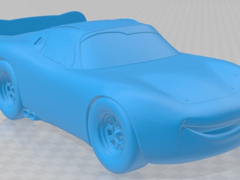 Lightning Mcqueen Zigzag Printable Car 3D 프린트 모델