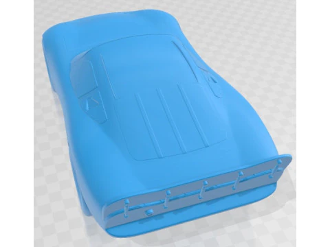 Lightning Mcqueen Zigzag Printable Car 3D Print Model