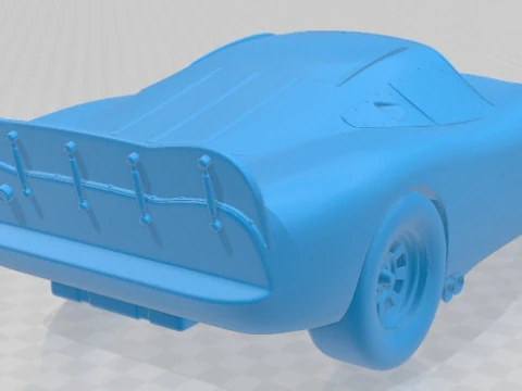 Lightning Mcqueen Zigzag Printable Car 3D Print Model