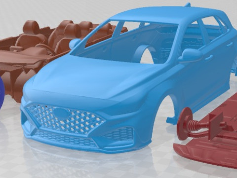 Hyundai I30 N 2021 Printable Car 3D 프린트 모델