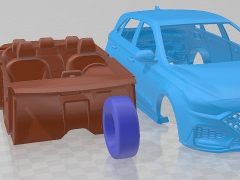 Hyundai I30 N 2021 Printable Car 3D Baskı Modeli