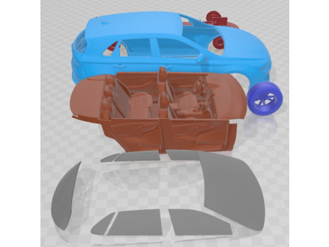 Hyundai I30 N 2021 Printable Car 3D Baskı Modeli