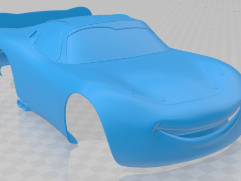 Lightning Mcqueen Zigzag Printable Body Car 3D Принт Модель