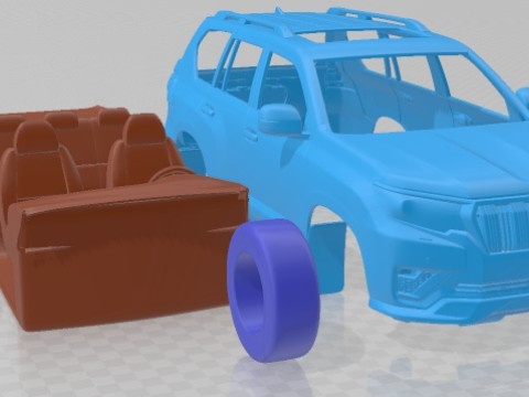 Toyota Land Crusier Prado 2021 Printable Car 3Dプリントモデル