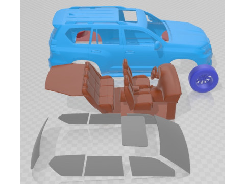 Toyota Land Crusier Prado 2021 Printable Car 3Dプリントモデル