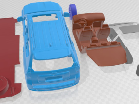 Toyota Land Crusier Prado 2021 Printable Car 3Dプリントモデル
